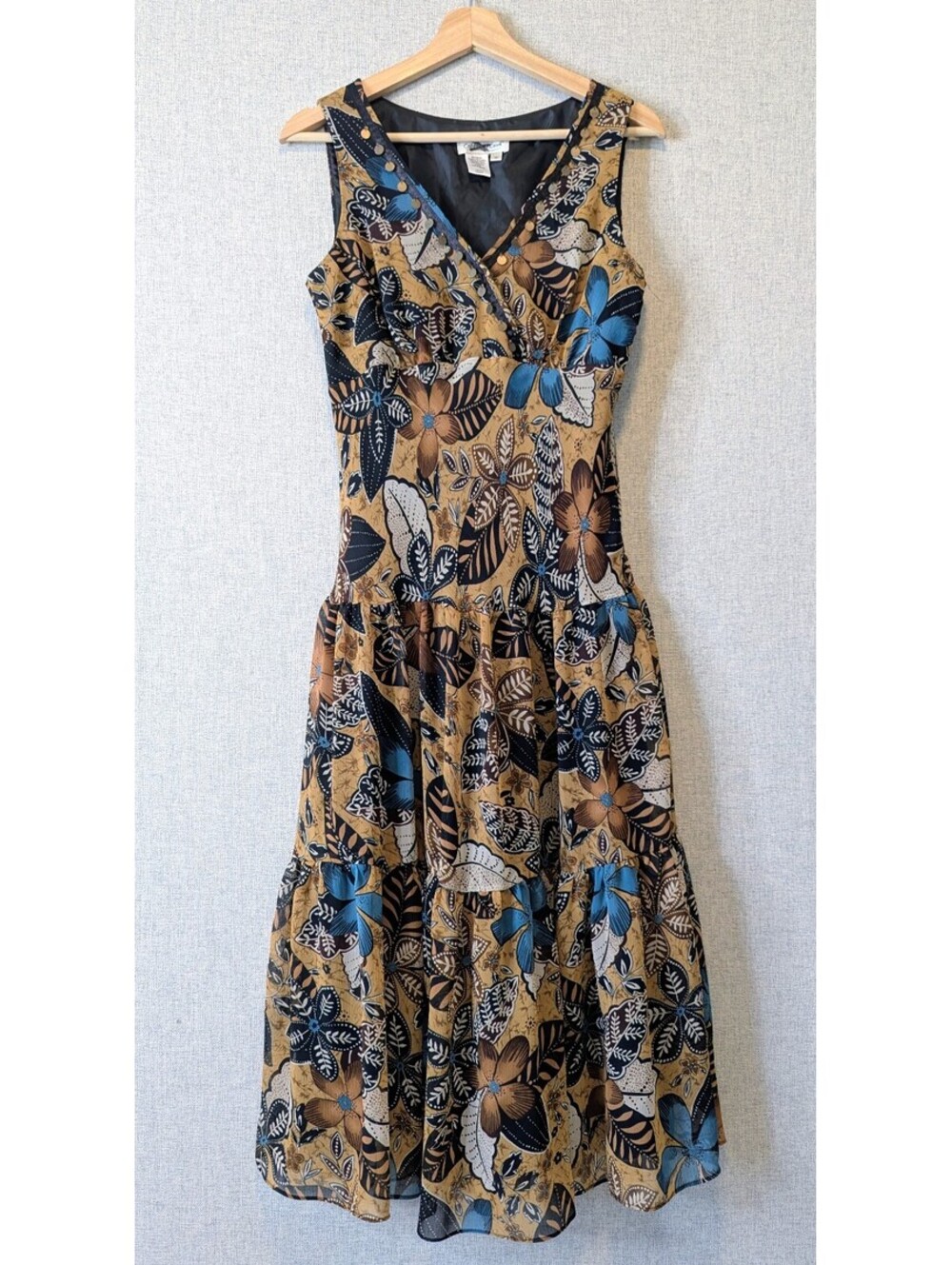 Vintage 90s 00s Coldwater Creek boho earthy tiered dress